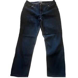 Chicos‎ So Slimming Dark Wash Straight Leg Jeans Women's Size 3 Short Petite